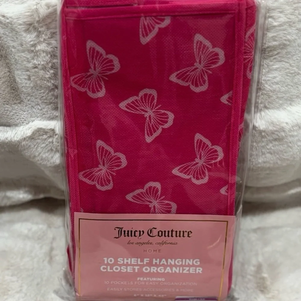 Juicy Couture Hot Pink 10-Shelf Hanging Closet Organizer